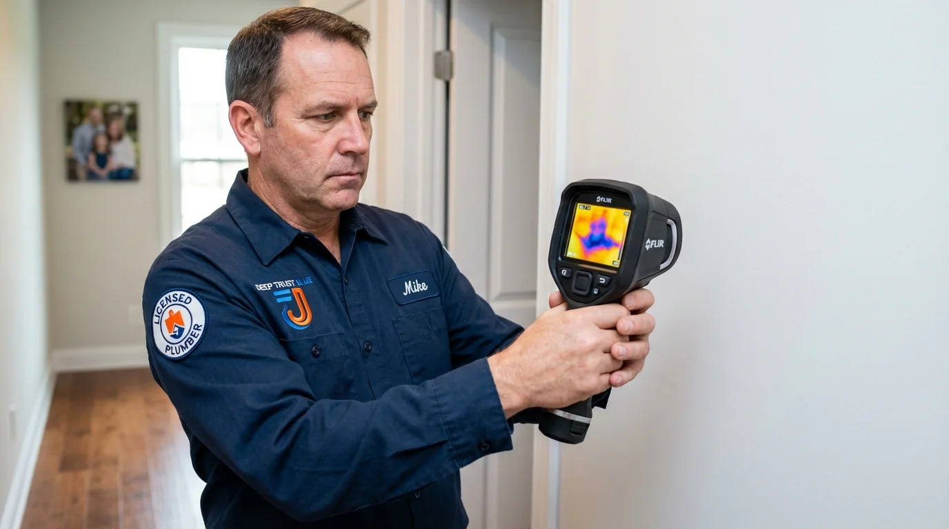 Thermal imaging leak detection by Johns Plumbing LLC in Newfield